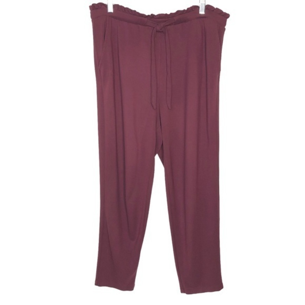 torrid Paper Bag Waist Cropped Sweatpants | Plum Purple | Size 1X